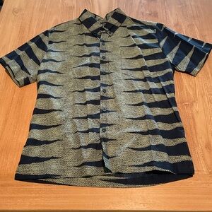 Manaola Men's Nanaka Navy Blazer-Sea Patterned Aloha Shirt